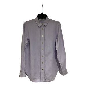 Liz Claiborne Women's Lavender Button Down Shirt 100% linen